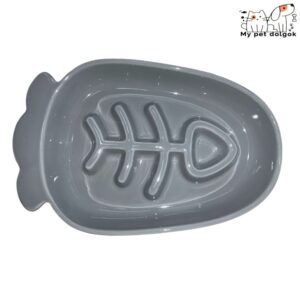 Hal mintájú kerámia evéslassító cicatál - Szürke