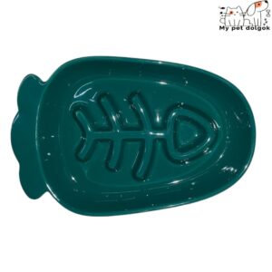 Hal mintájú kerámia evéslassító cicatál - Smaragdzöld