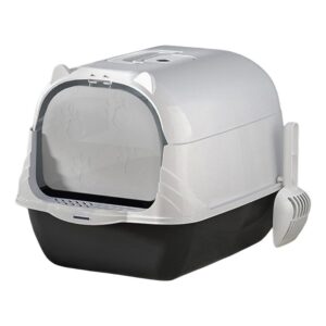 Elzárt macska WC lapáttal-cicafüles design - Fekete