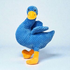 Csipogó plüss pózoló kacsa kutyáknak 30cm - Zöld