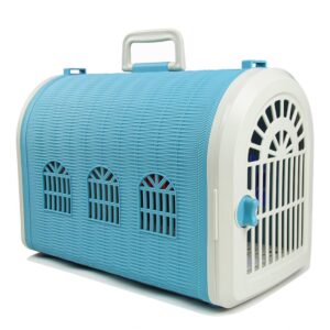 Fonott hatású Francia ablakos kisállat szállítóbox - Kék