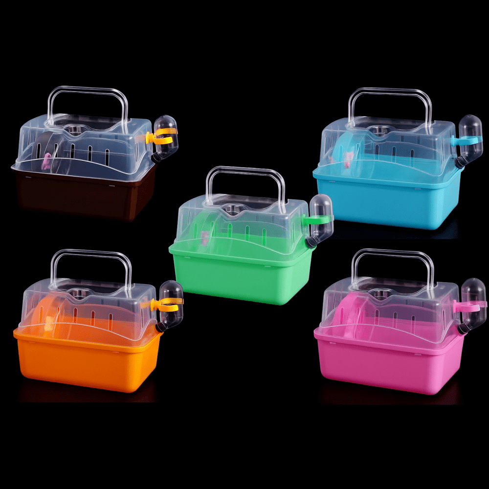 Hörcsög utazó doboz több színben - 23x17cm - Zöld