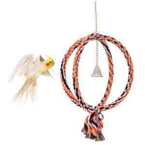 Kétgyűrűs madárhinta csengővel - 30cm