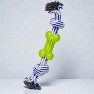 Kutya kötél játék fogtisztító gumicsonttal 24cm