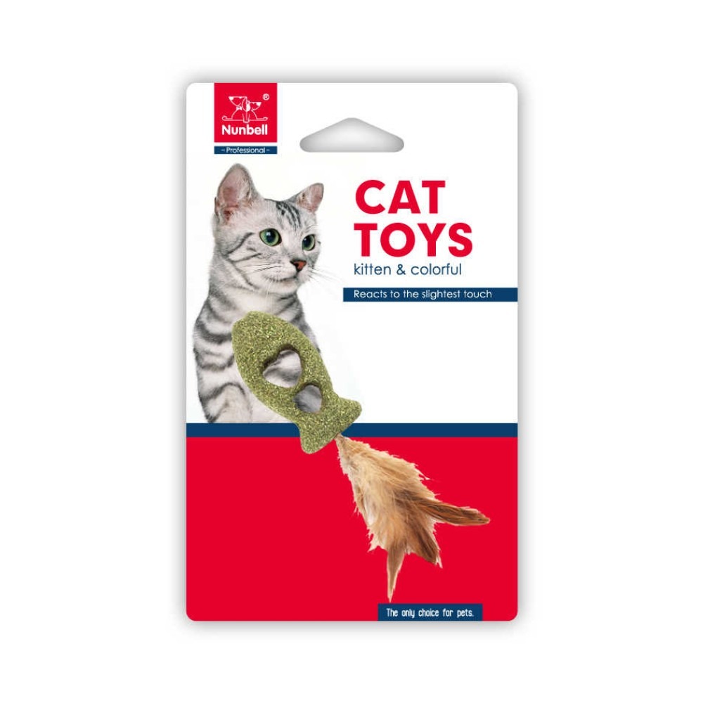 Nunbell hal formájú tollas macskamenta cicáknak