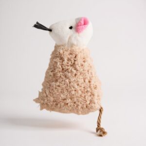 Plüss egér macskajáték macskamenta tartállyal 1db - Bézs