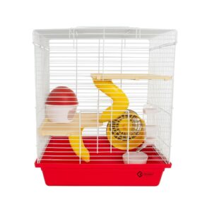 Prémium komplett hörcsög ketrec több színben - 40x35cm - Piros