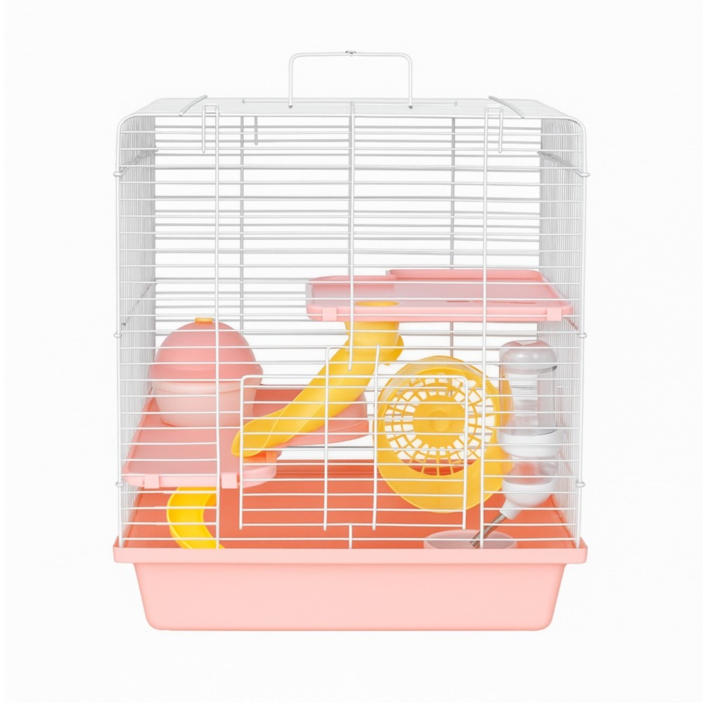 Prémium komplett hörcsög ketrec több színben - 40x35cm - Rózsaszín