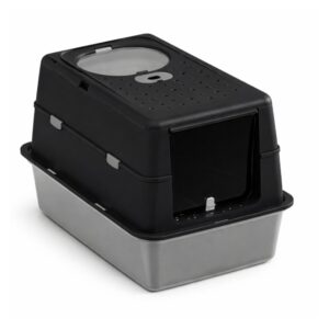 Prémium zárt macska alomtálca rozsdamentes acél tálcával és lapáttal