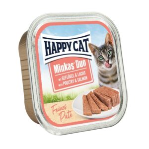 Happy Cat Minkas Duo Szárnyas-Lazac 16x100g