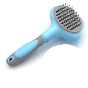 Kisállat öntisztító szőrkefe vastagabb fogazattal - Kék