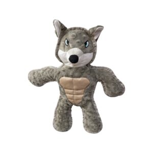 Csipogó plüss kutyajáték 1db - Izmos állatfigurák 36cm - Farkas