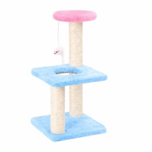 Kétszintes macska kaparófa játékkal 40x20cm