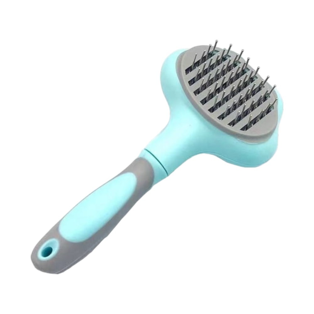 Kisállat öntisztító szőrkefe vastagabb fogazattal - Zöld