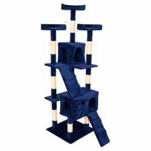 Többszintes macskabútor kaparófával és búvóhelyekkel-1