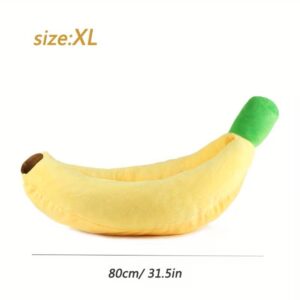 Banán alakú plüss kisállat fekhely több méretben - XL