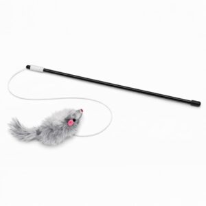 Macska játékpálca - szőrmés egér