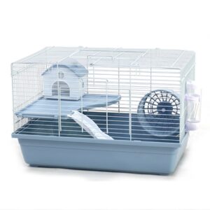 Prémium hörcsög ketrec komplett berendezéssel-48x31cm - Kék