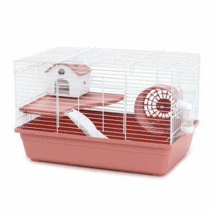 Prémium hörcsög ketrec komplett berendezéssel-48x31cm - Rózsaszín