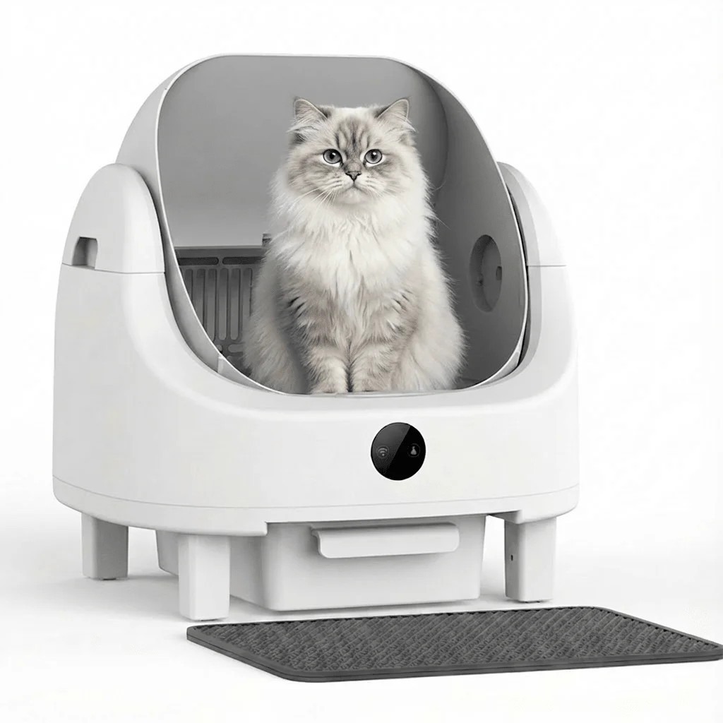 Intelligens automata öntisztító macska WC wifi vezérléssel